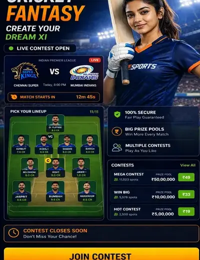 6167 (6167 bet) fantasy cricket & matchday visual 3